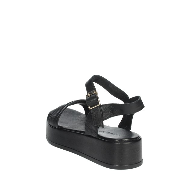 Keys Shoes Platform Sandals Black K-6462