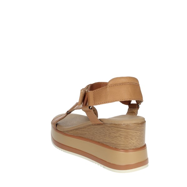 Carmela Shoes Platform Sandals Brown leather 68448