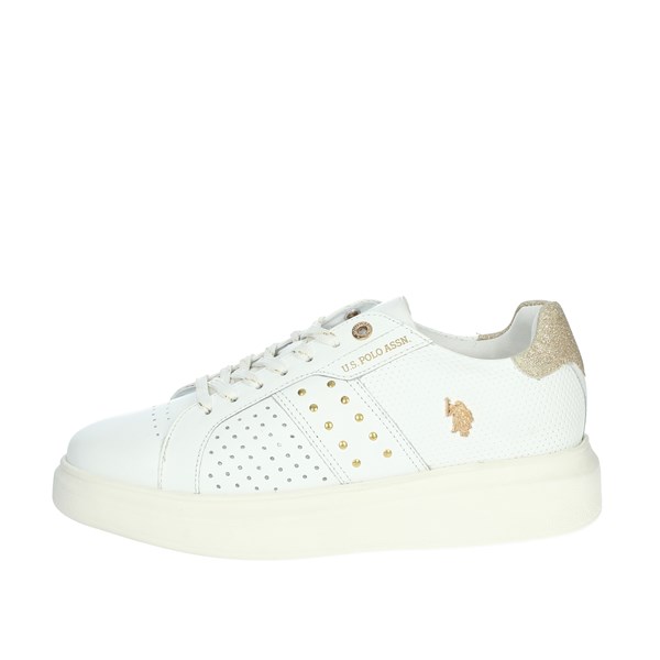 U.s. Polo Assn Shoes Sneakers White/Gold CARDI003W/2L1