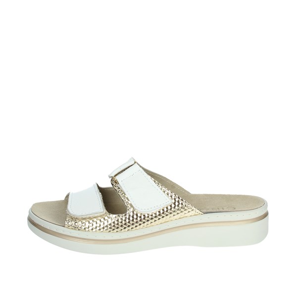 Cinzia Soft Shoes Clogs White/Gold MZ108