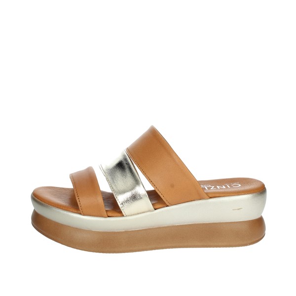 Cinzia Soft Shoes Platform Slippers Brown leather IAF273190PL