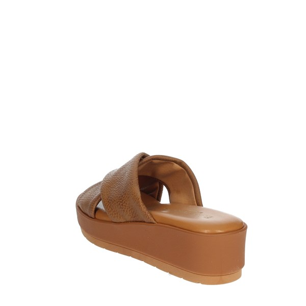 Elisa Conte Shoes Platform Slippers Brown leather M64