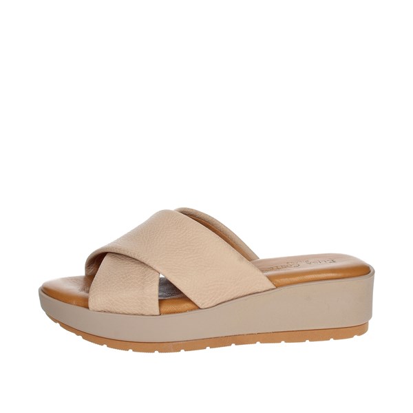Elisa Conte Shoes Platform Slippers Beige M64