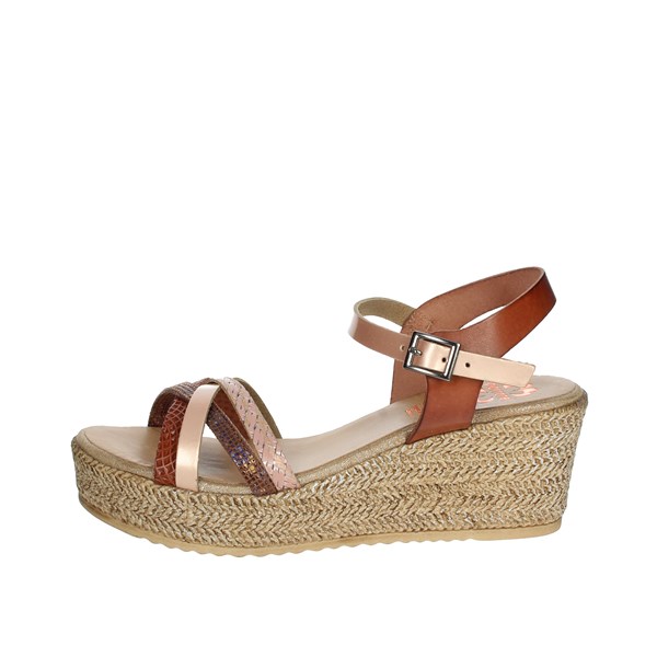 Porronet Shoes Platform Sandals Brown leather FI2738