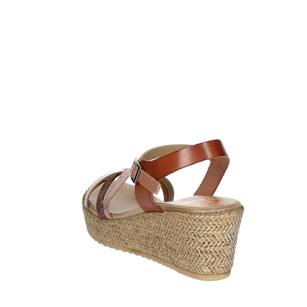 Porronet Shoes Platform Sandals Brown leather FI2738