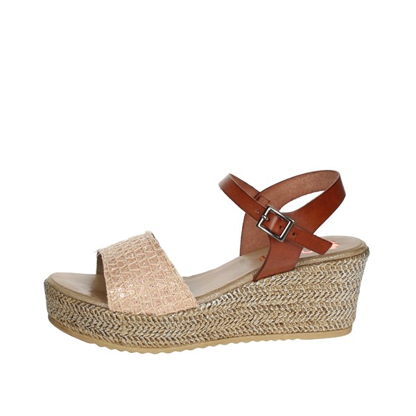 Porronet Shoes Platform Sandals Brown leather FI2735