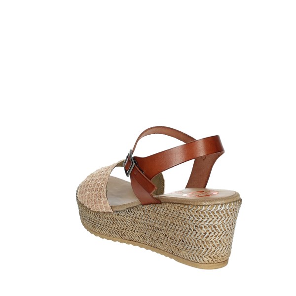 Porronet Shoes Platform Sandals Brown leather FI2735