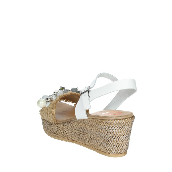 Porronet Shoes Platform Sandals White FI2740