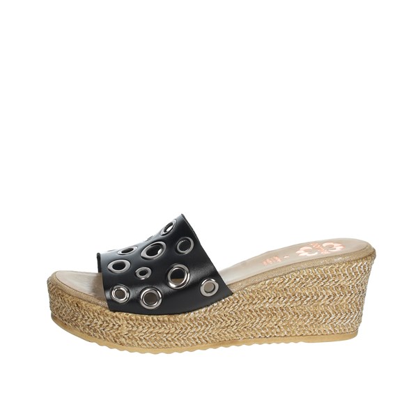 Porronet Shoes Platform Slippers Black FI2737