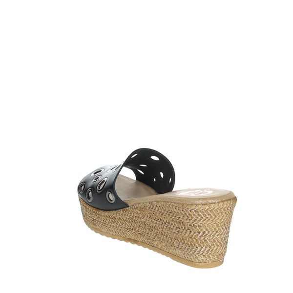 Porronet Shoes Platform Slippers Black FI2737