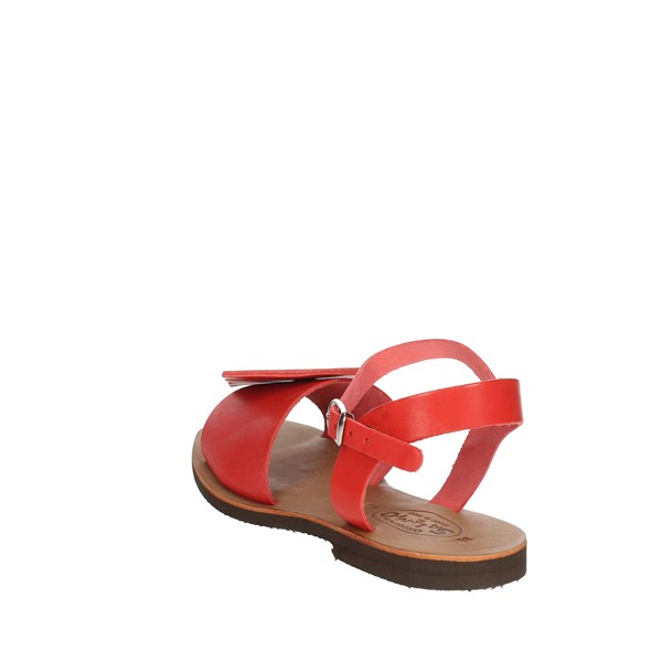 Salento Shoes Flat Sandals Red 22Z1