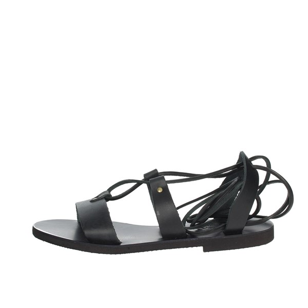 Salento Shoes Flat Sandals Black 20B41