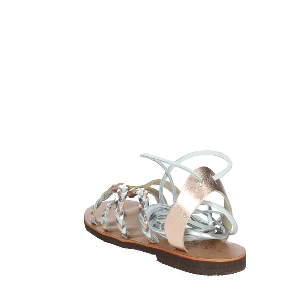 Salento Shoes Flat Sandals Silver CG19