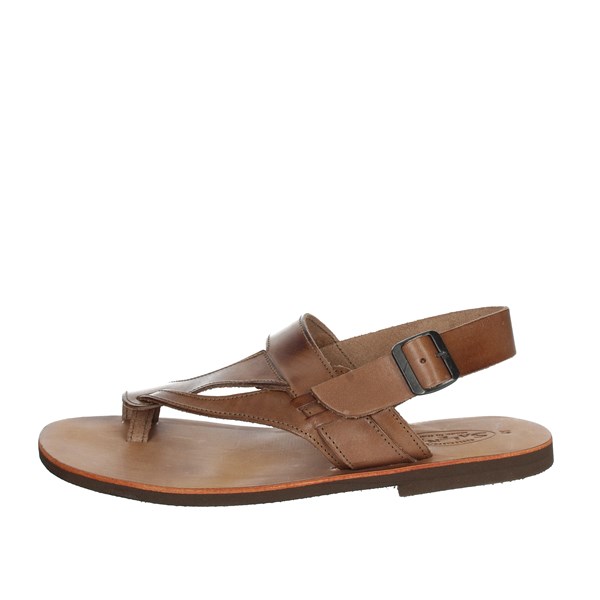 Salento Shoes Flat Sandals Brown P13