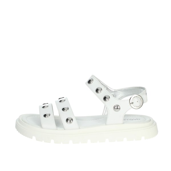Gaelle Paris Shoes Flat Sandals White G-1451