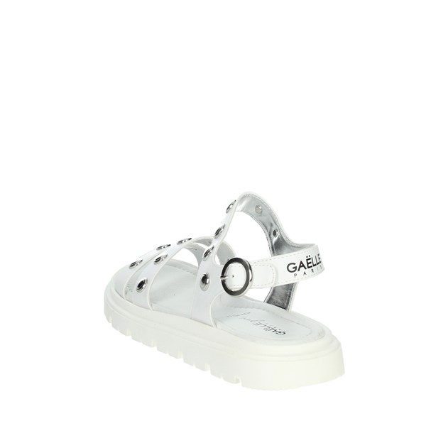 Gaelle Paris Shoes Flat Sandals White G-1451