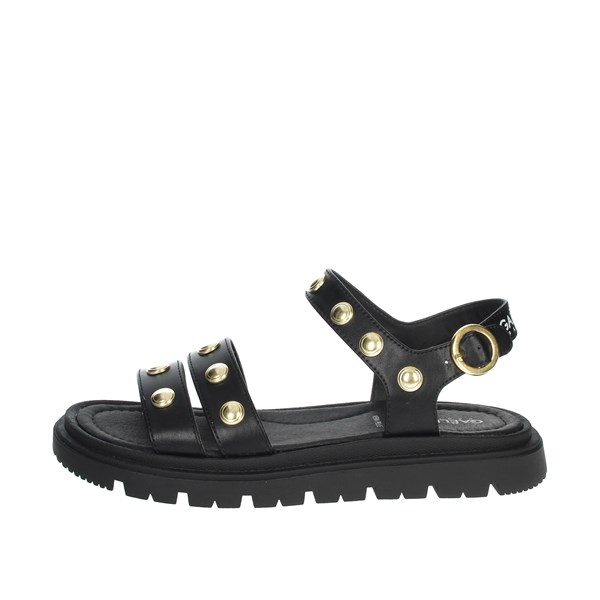 Gaelle Paris Shoes Flat Sandals Black G-1451