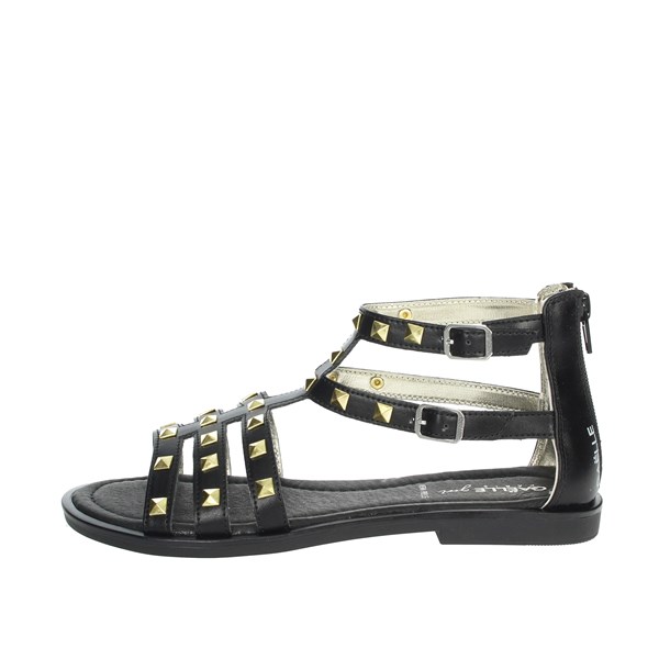 Gaelle Paris Shoes Flat Sandals Black G-1432