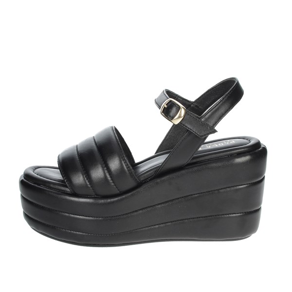 Paola Ferri Shoes Platform Sandals Black D7718