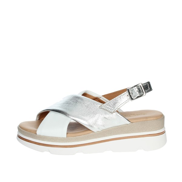Elisa Conte Shoes Platform Sandals White/Silver G92