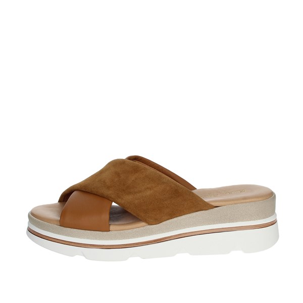 Elisa Conte Shoes Platform Slippers Brown leather G93