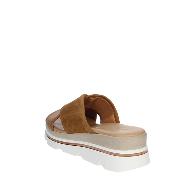Elisa Conte Shoes Platform Slippers Brown leather G93