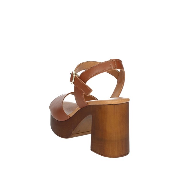 Elisa Conte Shoes Heeled Sandals Brown leather DIXI