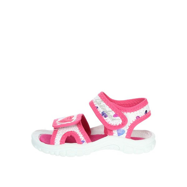 Grunland Shoes Flat Sandals White/Fuchsia PS0155-48