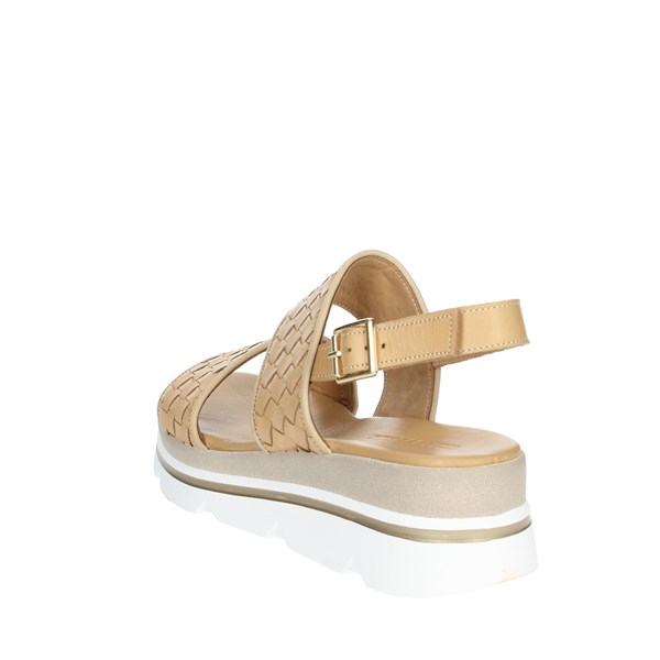 Valleverde Shoes Platform Sandals Beige 19102