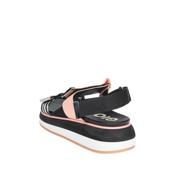 Gioseppo Shoes Sabot Black/ Pink 65516