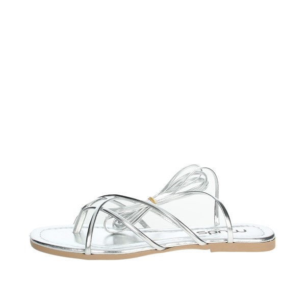Muds Shoes Flat Sandals Silver ART 8