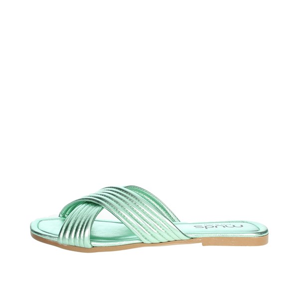 Muds Shoes Flat Slippers Aquamarine ART 9