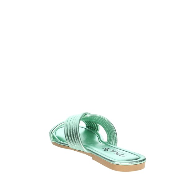 Muds Shoes Flat Slippers Aquamarine ART 9