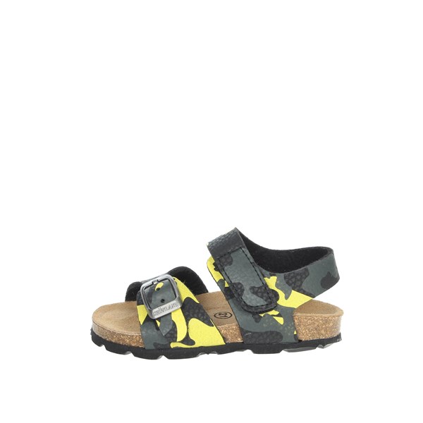 Grunland Shoes Flat Sandals Black/Yellow SB1786-40