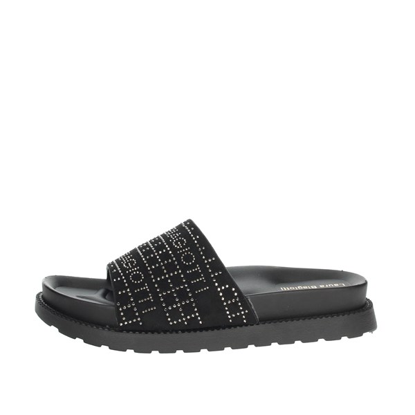 Laura Biagiotti Shoes Platform Slippers Black 7695