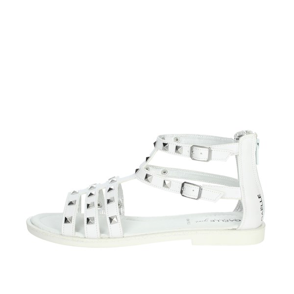 Gaelle Paris Shoes Flat Sandals White G-1432