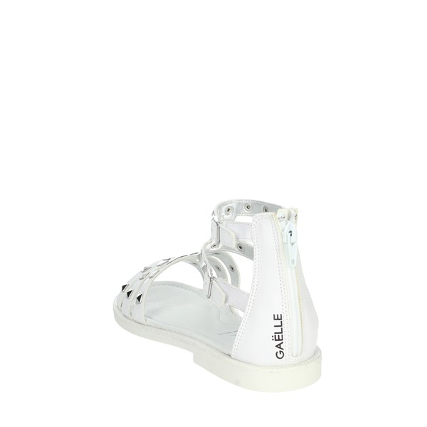 Gaelle Paris Shoes Flat Sandals White G-1432