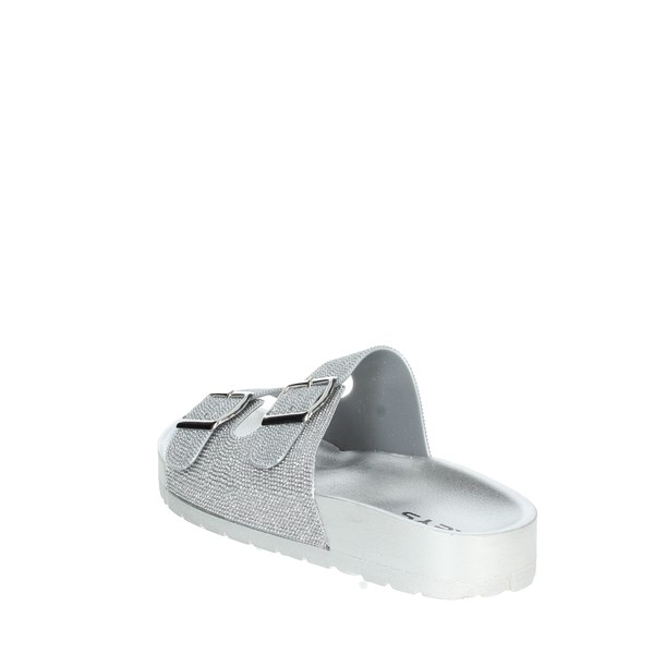 Keys Shoes Clogs Silver K-6342
