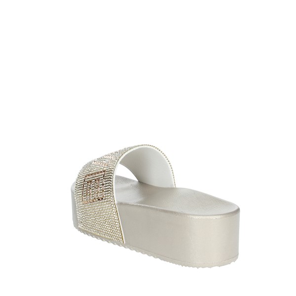 Keys Shoes Platform Slippers Platinum  K-6550