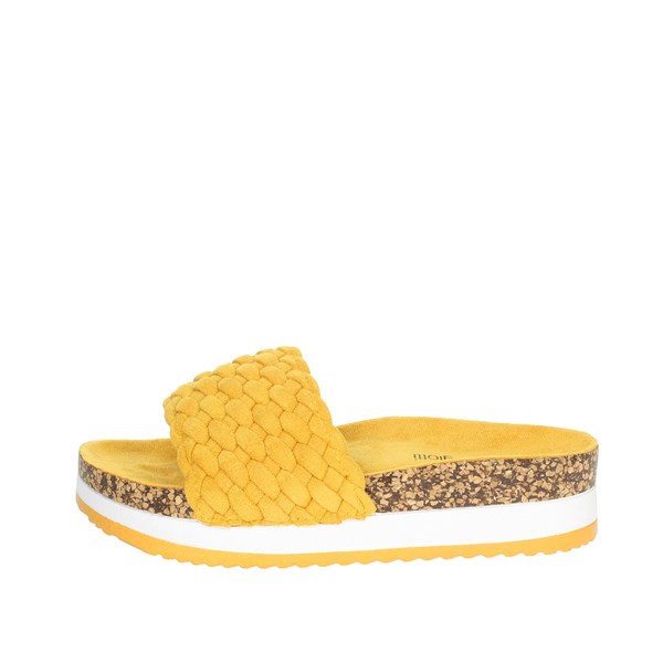 Laura Biagiotti Shoes Platform Slippers Mustard 7692