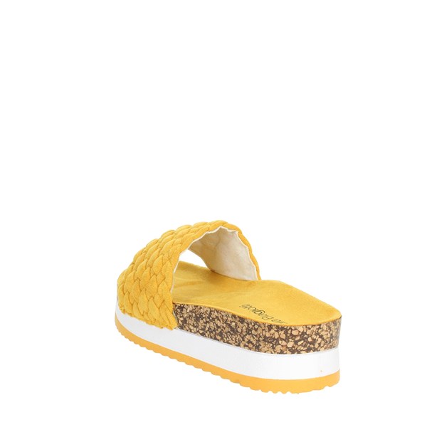 Laura Biagiotti Shoes Platform Slippers Mustard 7692