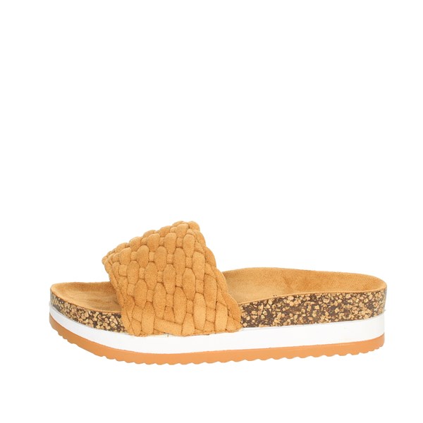 Laura Biagiotti Shoes Platform Slippers Brown leather 7692