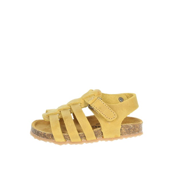 Plakton Shoes Flat Sandals Mustard PADOVA 855381