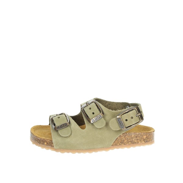 Plakton Shoes Flat Sandals Dark Green PETROL 850046