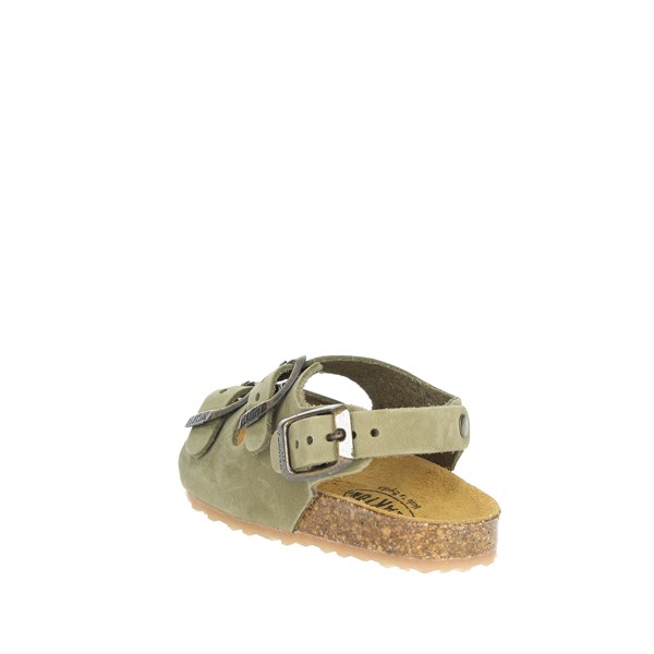 Plakton Shoes Flat Sandals Dark Green PETROL 850046