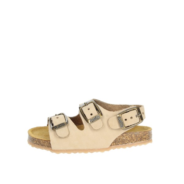 Plakton Shoes Flat Sandals Beige PETROL 850046