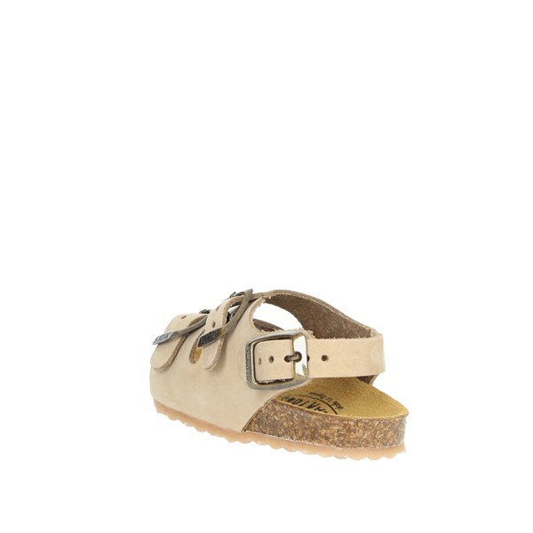 Plakton Shoes Flat Sandals Beige PETROL 850046