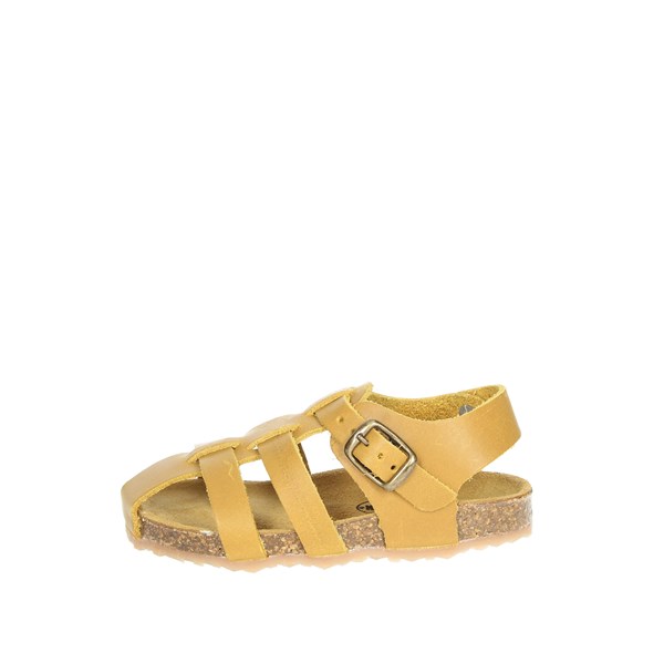 Plakton Shoes Flat Sandals Mustard POLKA 855492