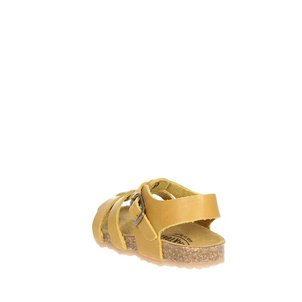 Plakton Shoes Flat Sandals Mustard POLKA 855492