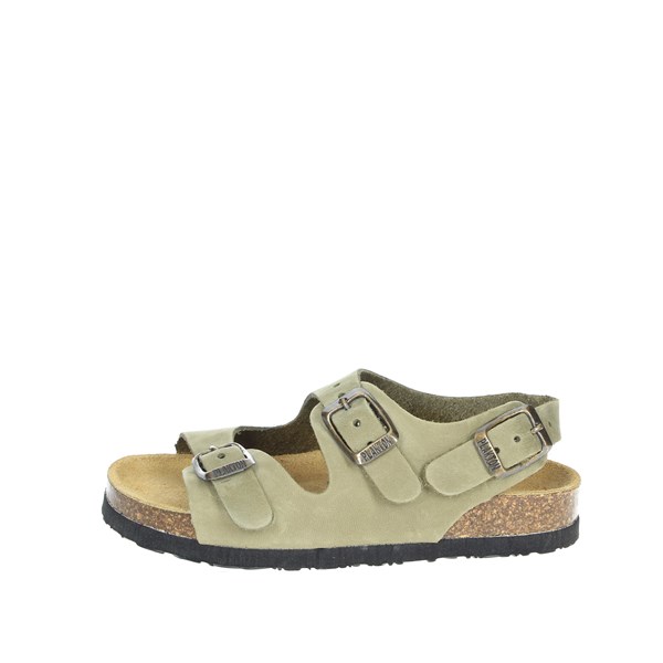 Plakton Shoes Flat Sandals Dark Green CORTO 120046